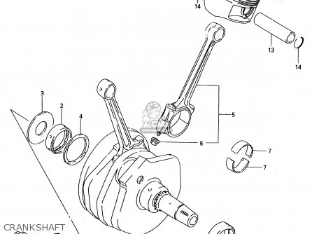 CRANKSHAFT - VL1500 1998 (W) (E02 E04 E17 E18 E22 E24 E25 E34)