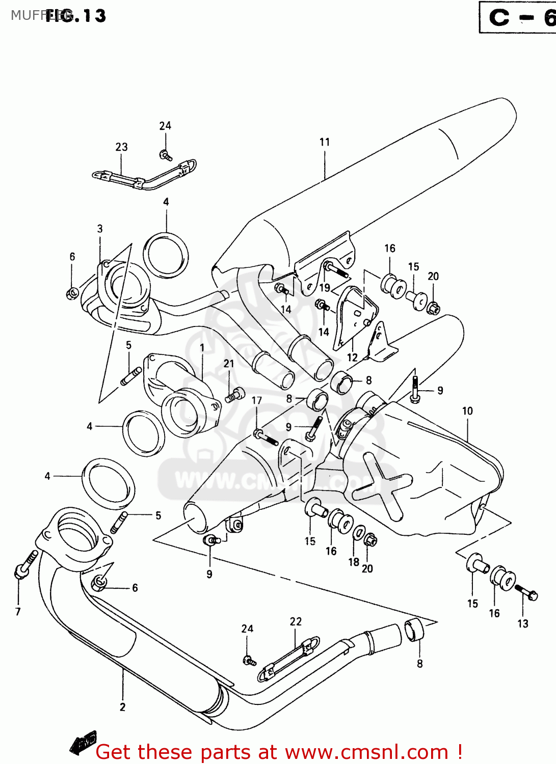 MUFFLER VL1500 1999 (X)