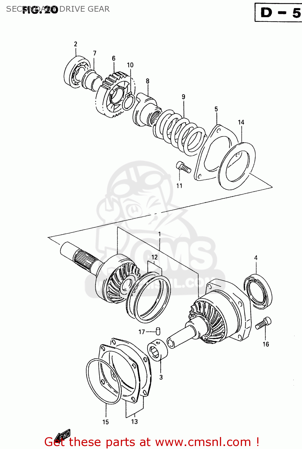 SECONDARY DRIVE GEAR VL1500 1999 (X)