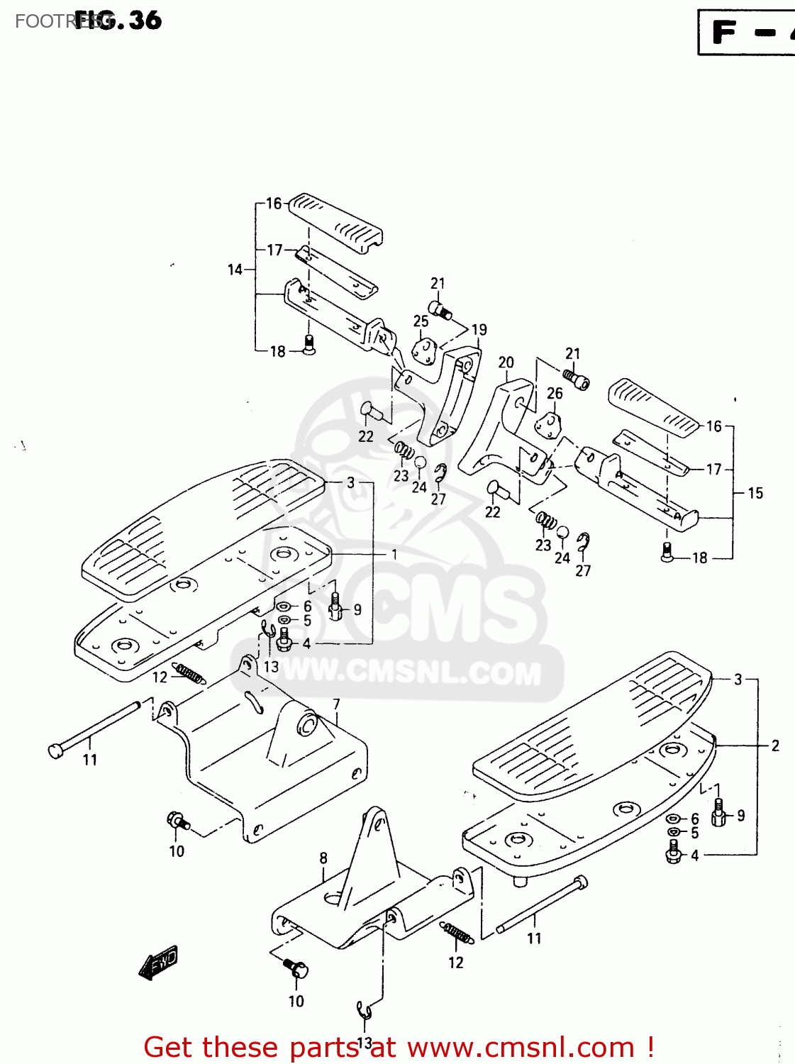 FOOTREST VL1500 1999 (X)