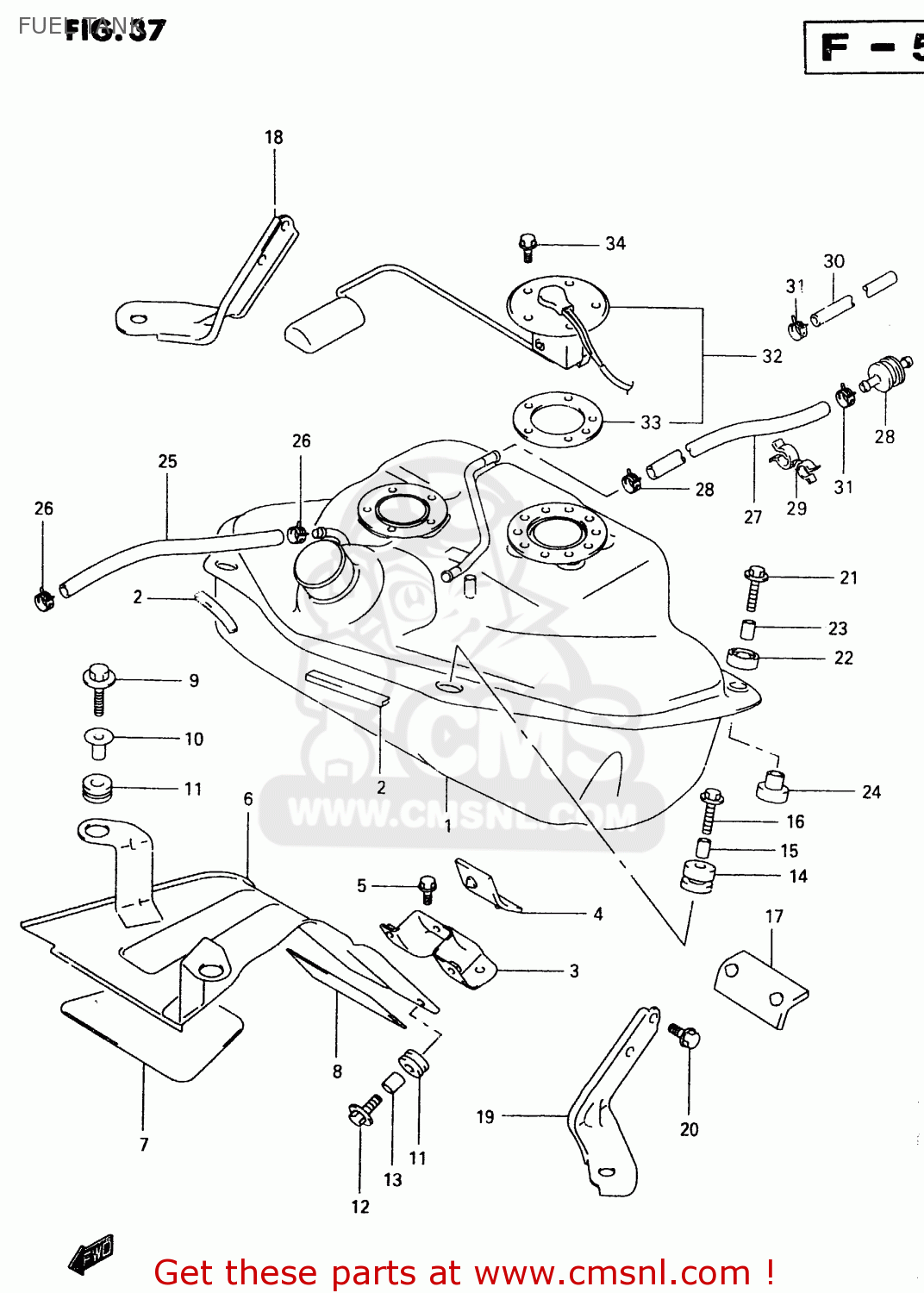 FUEL TANK VL1500 1999 (X)