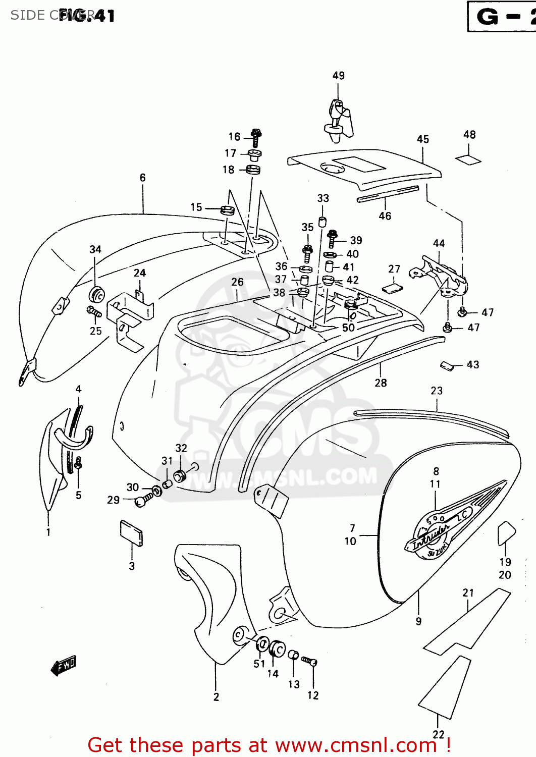 SIDE COVER VL1500 1999 (X)