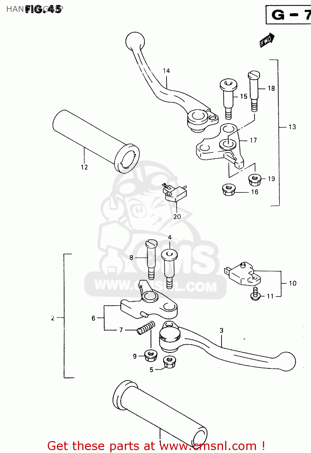 HANDLE GRIP VL1500 1999 (X)