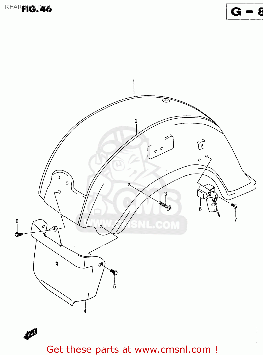 REAR FENDER VL1500 1999 (X)