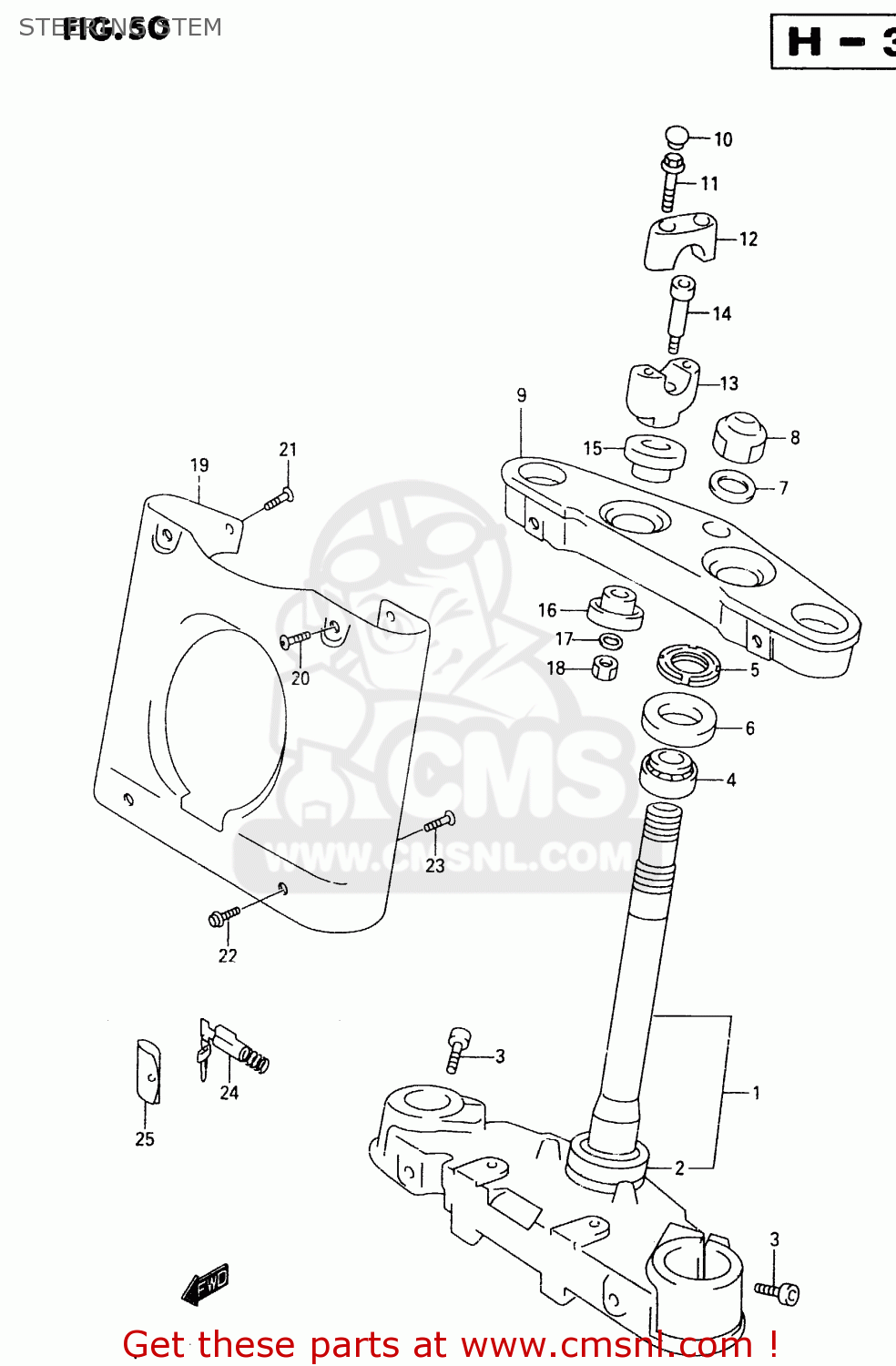STEERING STEM VL1500 1999 (X)