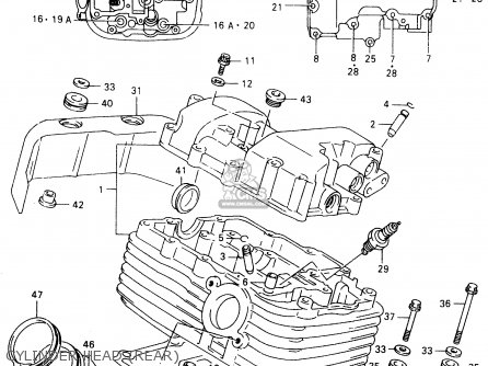 CYLINDER HEAD (REAR) - VL1500 1999 (X)