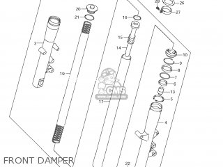 FRONT DAMPER - VL1500 BOULEVARD C90 2005 (K5) USA (E03)