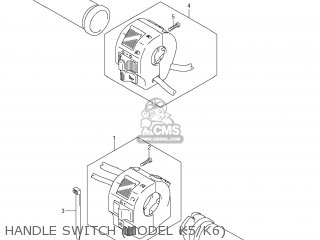 HANDLE SWITCH (MODEL K5/K6) - VL1500 BOULEVARD C90 2005 (K5) USA (E03)