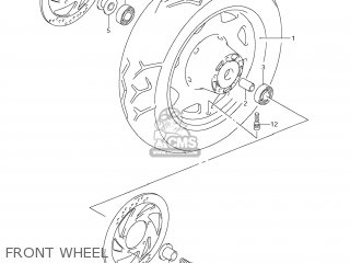 FRONT WHEEL - VL1500 BOULEVARD C90 2006 (K6) USA (E03)