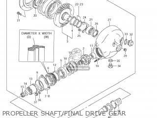 PROPELLER SHAFT/FINAL DRIVE GEAR - VL1500 BOULEVARD C90 2006 (K6) USA (E03)