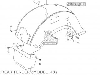 REAR FENDER (MODEL K8) - VL1500 BOULEVARD C90 2006 (K6) USA (E03)