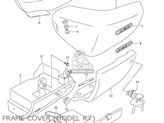 FRAME COVER (MODEL K7) - VL1500 BOULEVARD C90 2007 (K7) USA (E03)