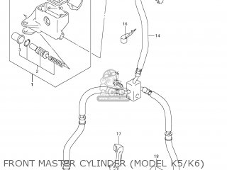 FRONT MASTER CYLINDER (MODEL K5/K6) - VL1500 BOULEVARD C90 2007 (K7) USA (E03)