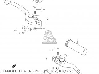 HANDLE LEVER (MODEL K7/K8/K9) - VL1500 BOULEVARD C90 2007 (K7) USA (E03)