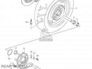 REAR WHEEL - VL1500 BOULEVARD C90 2007 (K7) USA (E03)
