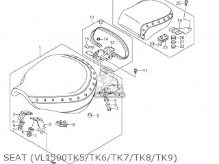 SEAT (VL1500TK5/TK6/TK7/TK8/TK9) - VL1500 BOULEVARD C90 2007 (K7) USA (E03)