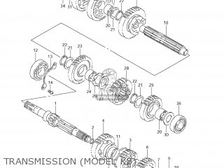 TRANSMISSION (MODEL K5) - VL1500 BOULEVARD C90 2007 (K7) USA (E03)