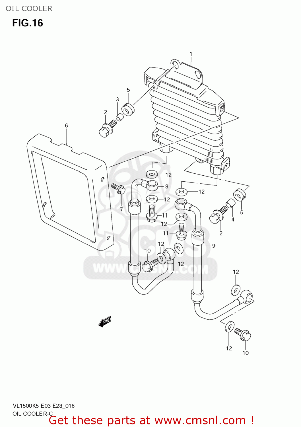 OIL COOLER VL1500 BOULEVARD C90 2009 (K9) USA (E03)