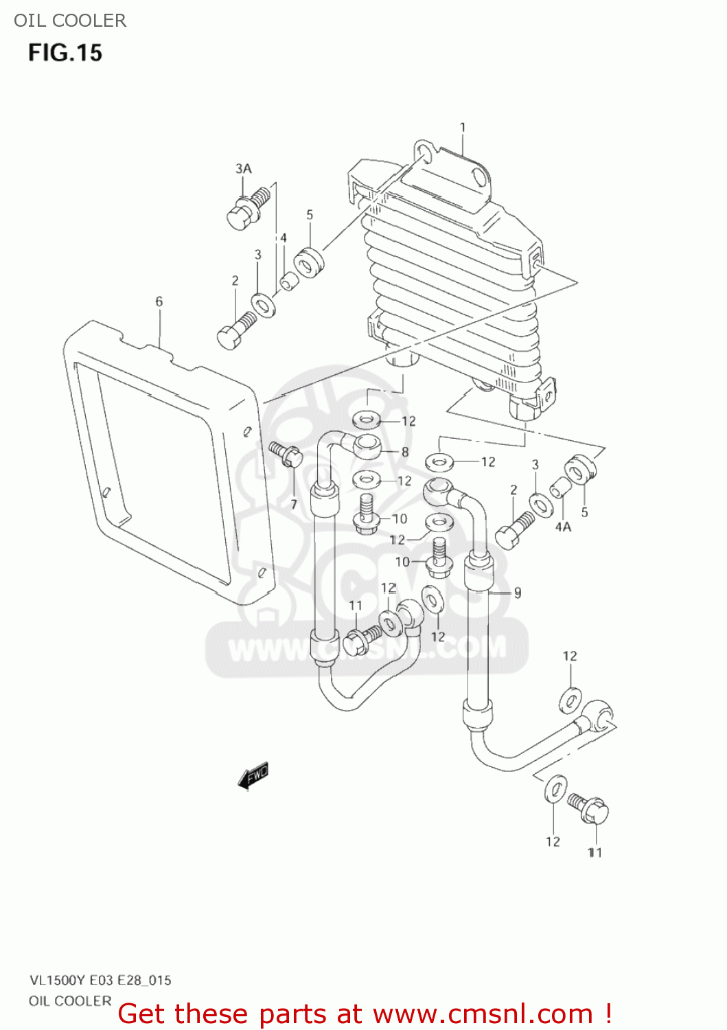 OIL COOLER VL1500 INTRUDER 1998 (W) USA (E03)