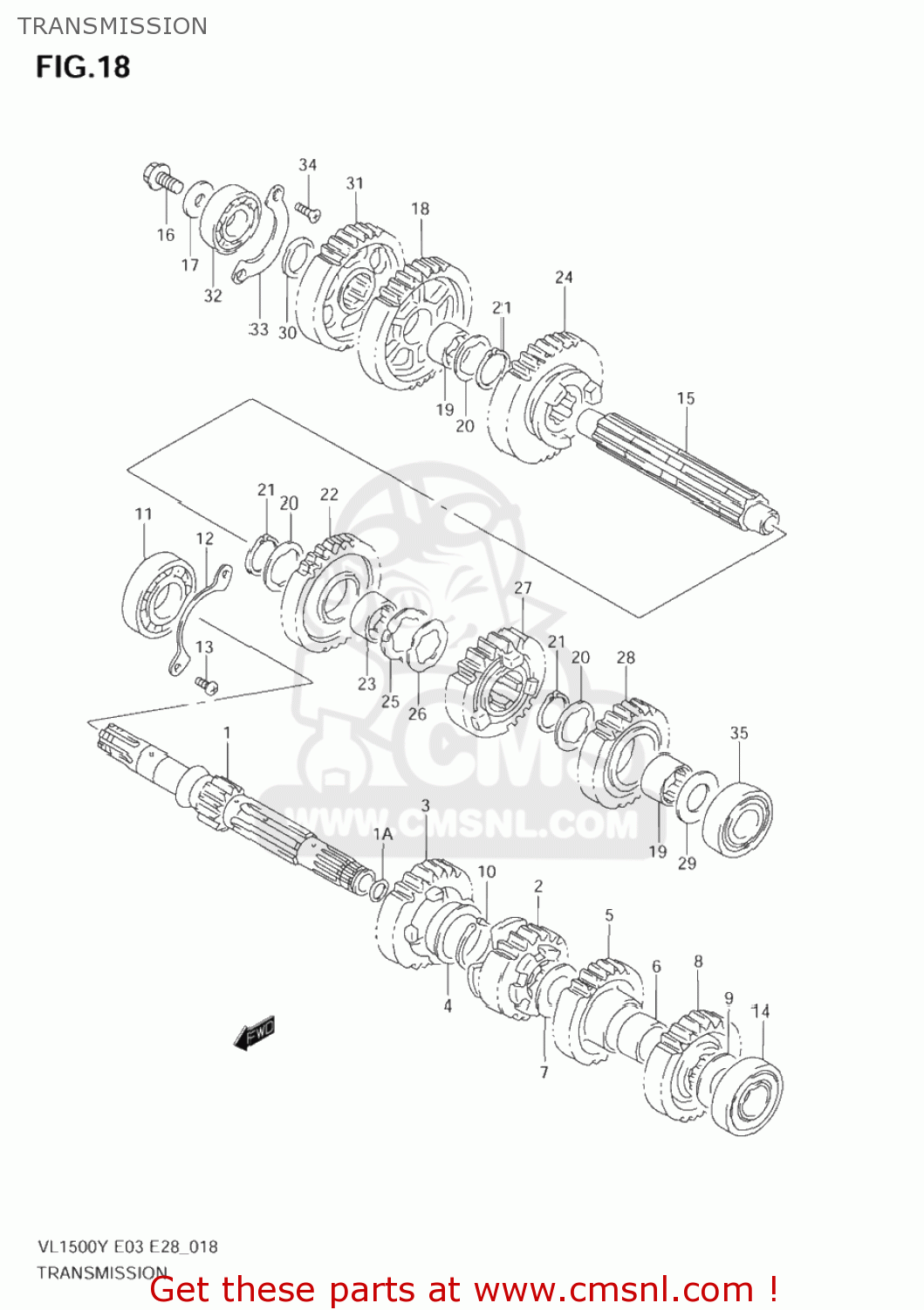 TRANSMISSION VL1500 INTRUDER 1998 (W) USA (E03)