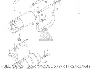 FUEL CATCH TANK (MODEL X/Y/K1/K2/K3/K4) - VL1500 INTRUDER 1998 (W) USA (E03)