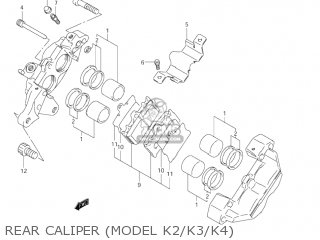 REAR CALIPER (MODEL K2/K3/K4) - VL1500 INTRUDER 1998 (W) USA (E03)