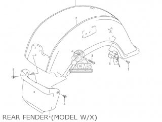 REAR FENDER (MODEL W/X) - VL1500 INTRUDER 1998 (W) USA (E03)