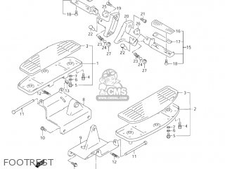 FOOTREST - VL1500 INTRUDER 1999 (X) USA (E03)