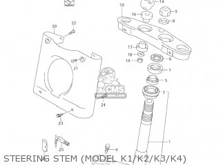 STEERING STEM (MODEL K1/K2/K3/K4) - VL1500 INTRUDER 1999 (X) USA (E03)