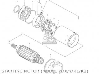 STARTING MOTOR (MODEL W/X/Y/K1/K2) - VL1500 INTRUDER 2000 (Y) USA (E03)