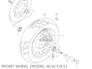 FRONT WHEEL (MODEL W/X/Y/K1) - VL1500 INTRUDER 2001 (K1) USA (E03)