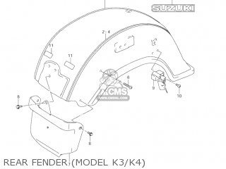 REAR FENDER (MODEL K3/K4) - VL1500 INTRUDER 2001 (K1) USA (E03)