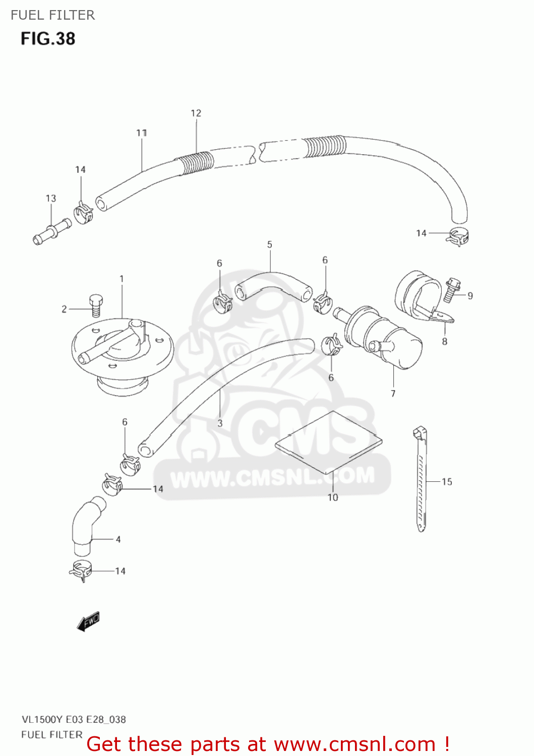 FUEL FILTER VL1500 INTRUDER 2002 (K2) USA (E03)