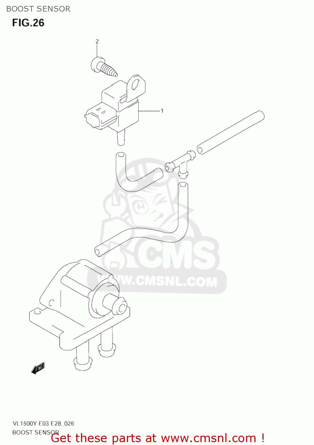 BOOST SENSOR VL1500 INTRUDER 2003 (K3) USA (E03)