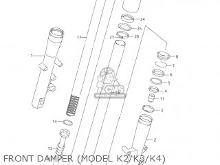 FRONT DAMPER (MODEL K2/K3/K4) - VL1500 INTRUDER 2003 (K3) USA (E03)