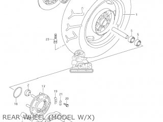 REAR WHEEL (MODEL W/X) - VL1500 INTRUDER 2003 (K3) USA (E03)