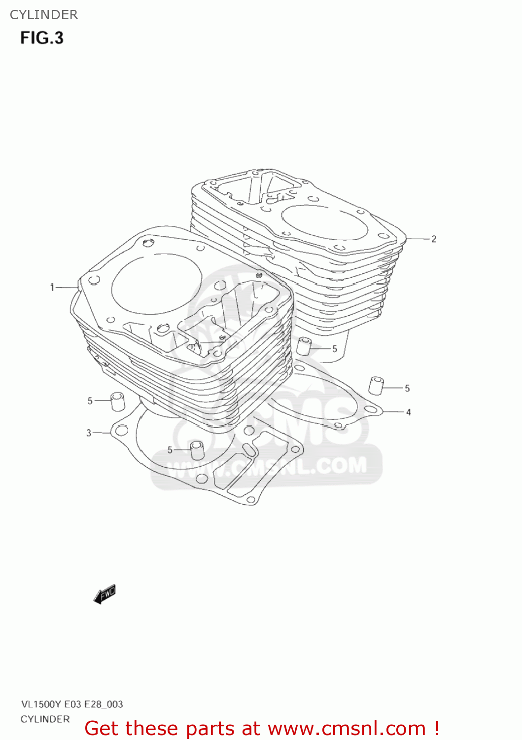 CYLINDER VL1500 INTRUDER 2004 (K4) USA (E03)