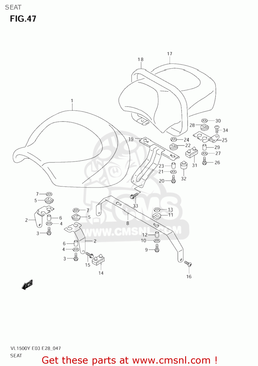 SEAT VL1500 INTRUDER 2004 (K4) USA (E03)