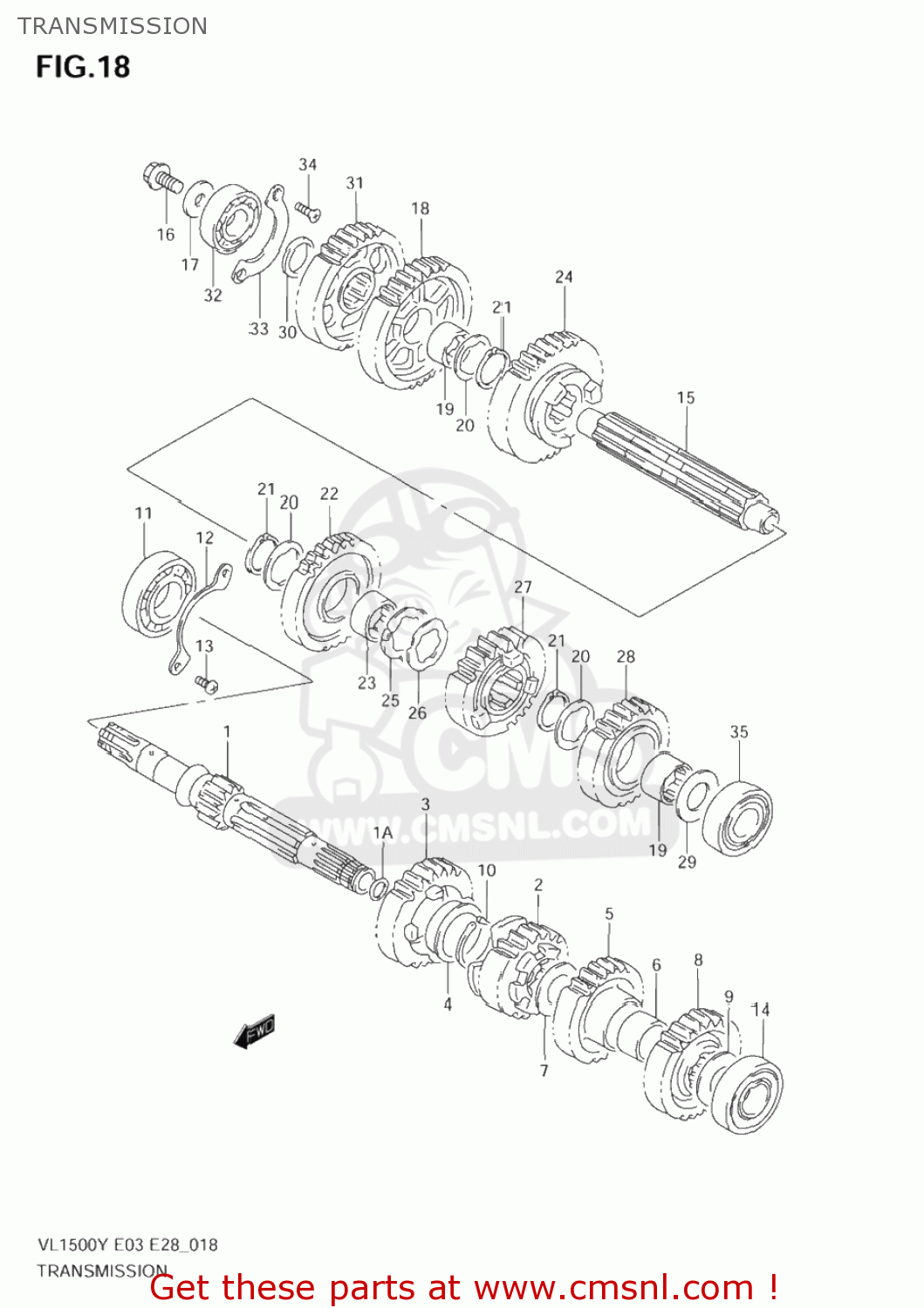 TRANSMISSION VL1500 INTRUDER 2004 (K4) USA (E03)