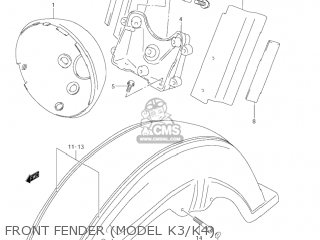 FRONT FENDER (MODEL K3/K4) - VL1500 INTRUDER 2004 (K4) USA (E03)