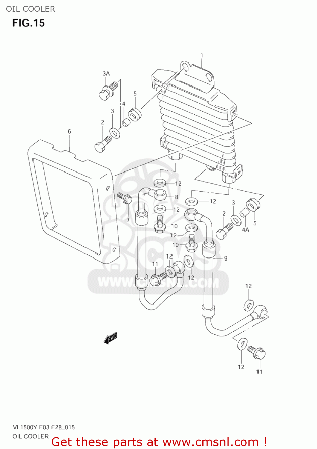 OIL COOLER VL1500B INTRUDER 2000 (Y) USA (E03)