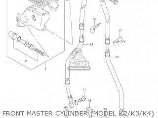 FRONT MASTER CYLINDER (MODEL K2/K3/K4) - VL1500B INTRUDER 2000 (Y) USA (E03)