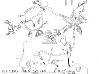 WIRING HARNESS (MODEL K3/K4) - VL1500B INTRUDER 2000 (Y) USA (E03)