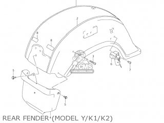 REAR FENDER (MODEL Y/K1/K2) - VL1500B INTRUDER 2002 (K2) USA (E03)