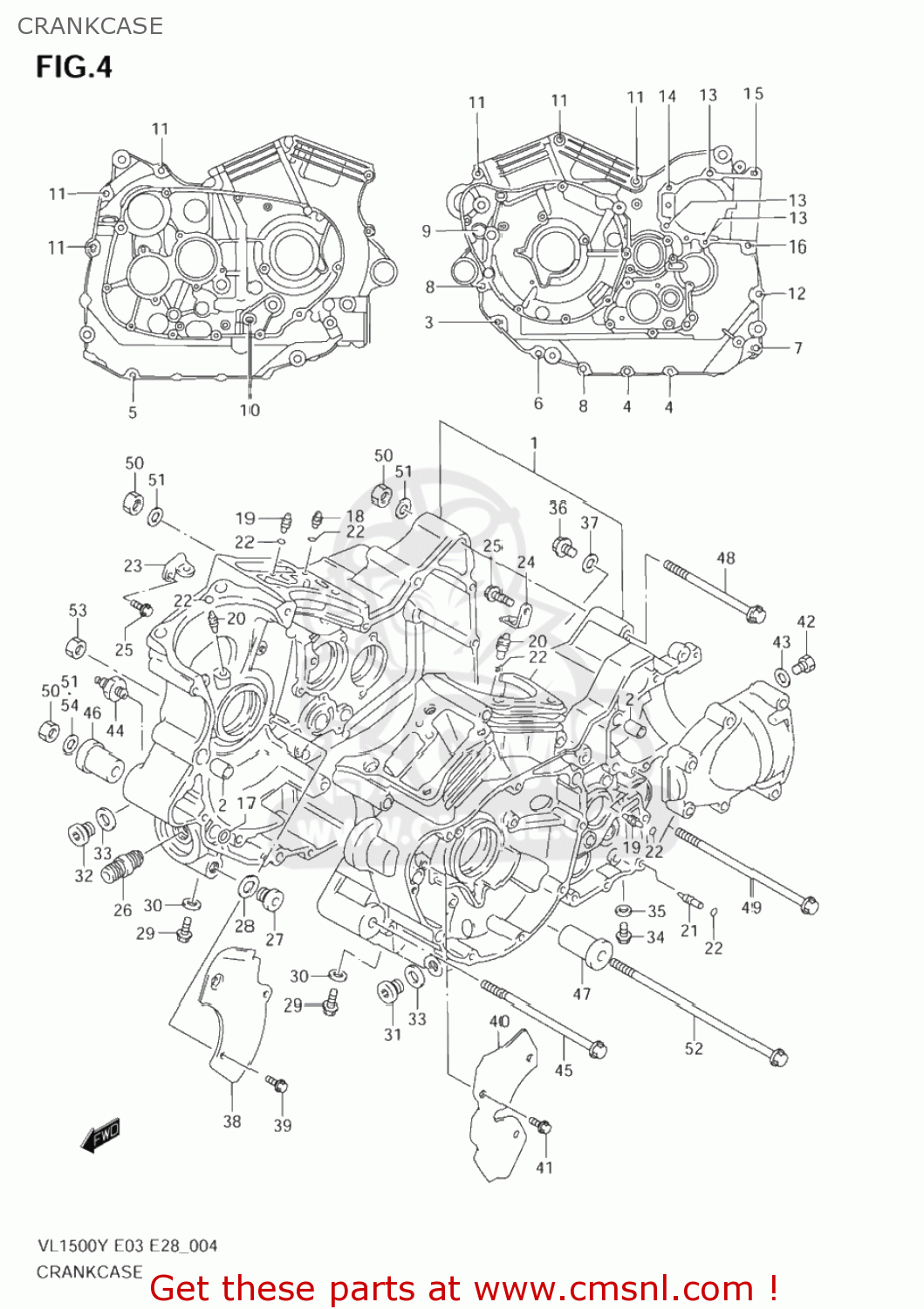 CRANKCASE VL1500B INTRUDER 2003 (K3) USA (E03)