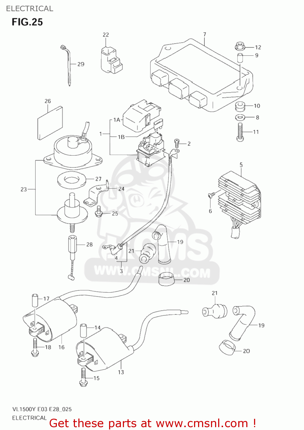 ELECTRICAL VL1500B INTRUDER 2003 (K3) USA (E03)