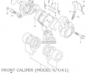 FRONT CALIPER (MODEL X/Y/K1) - VL1500B INTRUDER 2003 (K3) USA (E03)