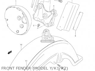 FRONT FENDER (MODEL Y/K1/K2) - VL1500B INTRUDER 2003 (K3) USA (E03)