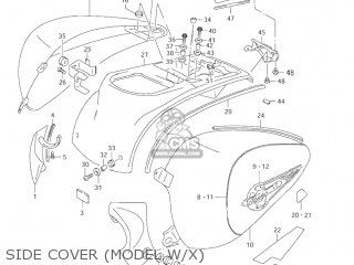 SIDE COVER (MODEL W/X) - VL1500B INTRUDER 2003 (K3) USA (E03)