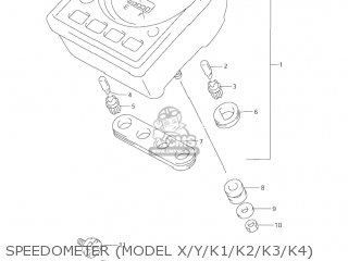 SPEEDOMETER (MODEL X/Y/K1/K2/K3/K4) - VL1500B INTRUDER 2003 (K3) USA (E03)